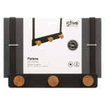 Paris Prix Patère En Métal & Bambou "3 Têtes" 20cm Noir