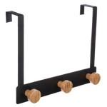 paris prix Patère en Métal & Bambou "3 Têtes" 20cm Noir