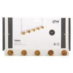 Paris Prix Patère En Métal & Bambou "5 Têtes" 20cm Blanc