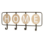 paris prix Patère Murale 4 Crochets "Home" 50cm Noir & Chêne
