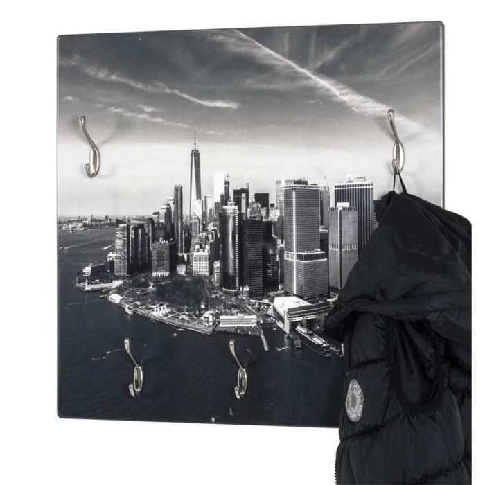 Paris Prix Patère Murale 5 Crochets "Skyline" 70cm Gris