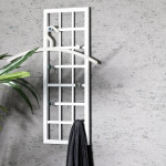 Paris Prix Patère Murale 6 Crochets "Grillage" 60cm Blanc Laqué