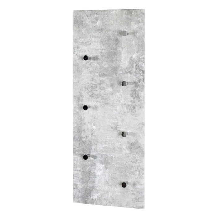 Paris Prix Patère Murale 7 Crochets Déco "Béton" 80cm Gris
