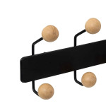 Paris Prix Patère Murale En Bois "10 Boules" 44cm Noir