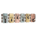 paris prix Patère Murale en Bois "6 Crochets" 81cm Multicolore