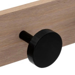 Paris Prix Patère Murale En Bois "8 Têtes" 80cm Noir & Naturel