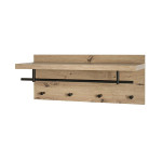 paris prix Patère Murale & Étagère "Miranda" 75cm Chêne & Noir