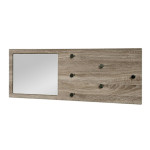 Paris Prix Patère Murale & Miroir Design "Bora" 80cm Naturel
