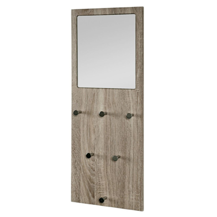 Paris Prix Patère Murale & Miroir Design "Bora" 80cm Naturel