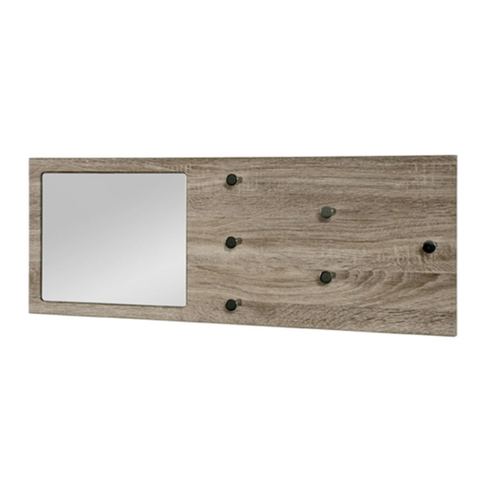 Paris Prix Patère Murale & Miroir Design "Bora" 80cm Naturel