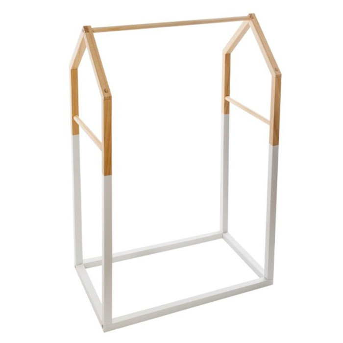 Paris Prix Penderie Enfant En Bois "House" 100cm Blanc