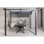 Paris Prix Pergola Avec Toit "Lazio" 295cm Gris Foncé