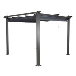 paris prix Pergola Avec Toit "Lazio" 295cm Gris Foncé