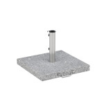 Paris Prix Pied De Parasol Moucheté Carré "Stathera" 50cm Gris