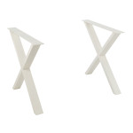 paris prix Pieds de Table en Métal Croix "Brant" 72cm Blanc