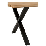 Paris Prix Pieds De Table En Métal Croix "Brant" 72cm Noir