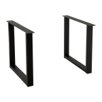 paris prix Pieds de Table en Métal Rectangle "Brant" 72cm Noir