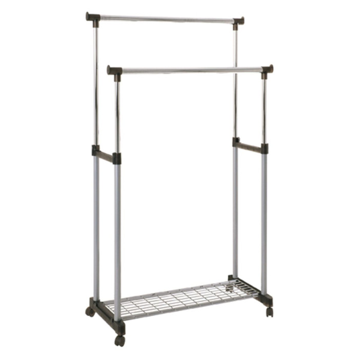 Paris Prix Portant à Vêtements "2 Barres" 170cm Chromé