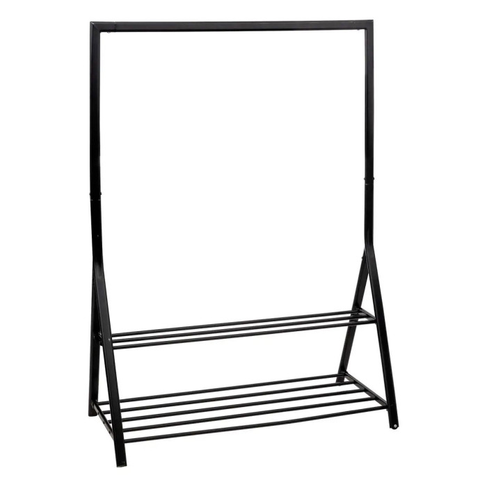 Paris Prix Portant à Vêtements 2 Étages "Athena" 167cm Noir