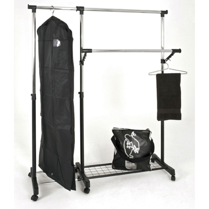 Paris Prix Portant à Vêtements "2 Tringles" 170cm Noir