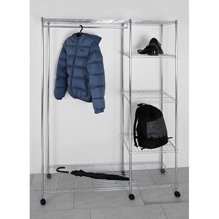 Paris Prix Portant à Vêtements Design "Badis" 181cm Argent