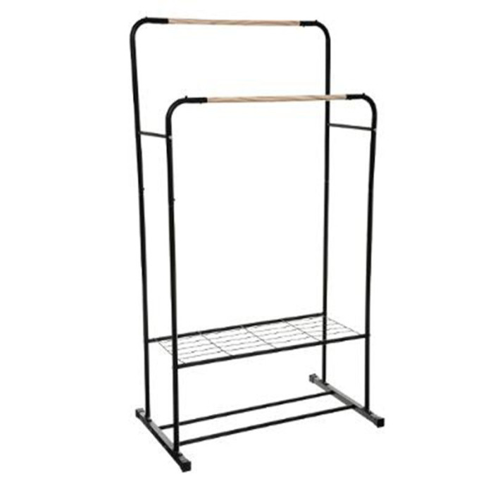 Paris Prix Portant à Vêtements Double "Artemis" 150cm Noir