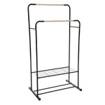 paris prix Portant à Vêtements Double "Artemis" 150cm Noir