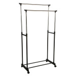 paris prix Portant à Vêtements "Double Barre" 170cm Noir