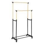 paris prix Portant à Vêtements Double en Inox "Woody" 165cm Noir