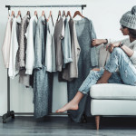 Paris Prix Portant à Vêtements En Métal "Roulette" 90cm Noir