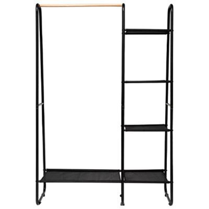 Paris Prix Portant à Vêtements & Étagères "Artemis" 150cm Noir