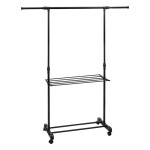 Paris Prix Portant à Vêtements & Étendoir "Elmo" 160cm Noir