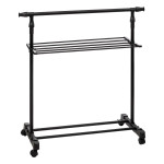 Paris Prix Portant à Vêtements & Étendoir "Elmo" 160cm Noir