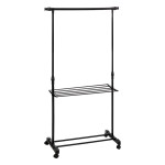 paris prix Portant à Vêtements & Étendoir "Elmo" 160cm Noir