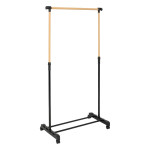 paris prix Portant à Vêtements Extensible "Effet Bois" 166cm Noir