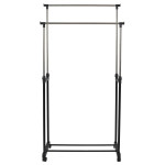 Paris Prix Portant à Vêtements Roulettes "Double" 160cm Noir