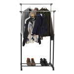 Paris Prix Portant à Vêtements Roulettes "Double" 160cm Noir