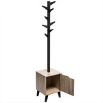 Paris Prix Porte-Manteaux "8 Têtes & 1 Case" 168cm Naturel