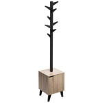 paris prix Porte-Manteaux "8 Têtes & 1 Case" 168cm Naturel