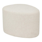 paris prix Pouf Bouclette Design Galet "Estria" 58cm Ivoire