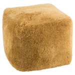 paris prix Pouf Carré Déco "Peau de Mouton" 45cm Ocre