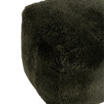 Paris Prix Pouf Carré Déco "Peau De Mouton" 45cm Vert