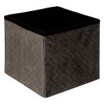 Paris Prix Pouf Carré En Velours "Mix N'Modul" 31cm Gris