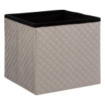 Paris Prix Pouf Carré En Velours "Mix N'Modul" 31cm Lin