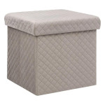 paris prix Pouf Carré en Velours "Mix N'Modul" 31cm Lin