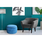 Paris Prix Pouf & Coffre De Rangement "Adorée" 63cm Bleu