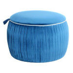 paris prix Pouf & Coffre de Rangement "Adorée" 63cm Bleu