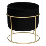 paris prix Pouf & Coffre de Rangement "Eliane" 44cm Noir