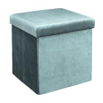 Paris Prix Pouf & Coffre De Rangement "Giulia" 38cm Bleu