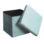 Paris Prix Pouf & Coffre De Rangement "Giulia" 38cm Bleu